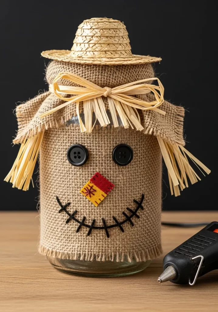 Cheerful Scarecrow Treat Jar Cheerful Scarecrow Treat Jar