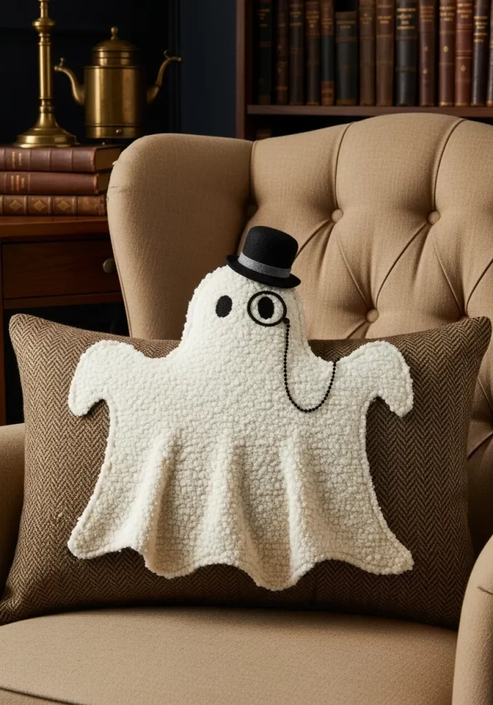 Dapper Gentleman Ghost Pillow