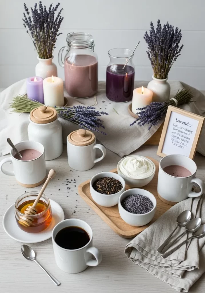 Calming Lavender Hot Chocolate & Tea Table