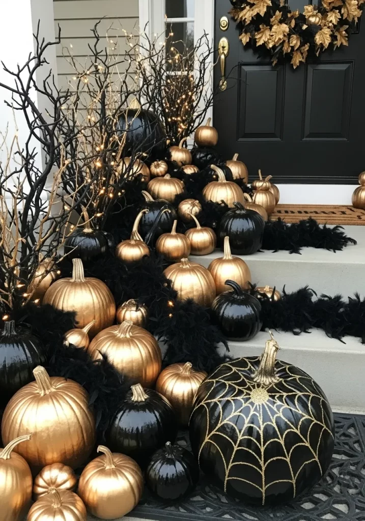 Glamorous Gold and Black Porch