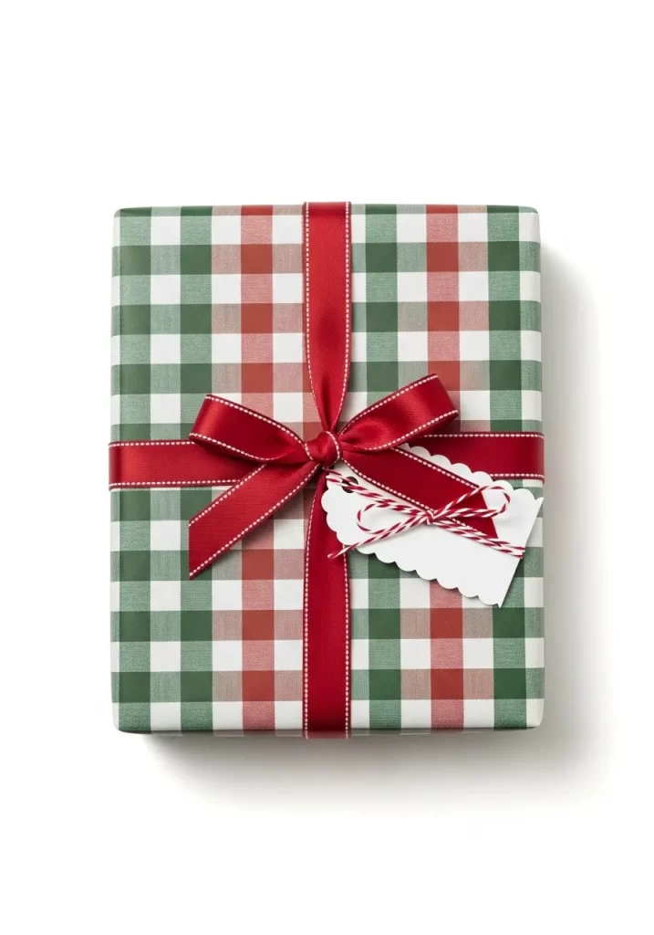 Festive Gingham Check Wrap