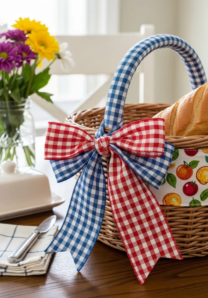 Classic Gingham Picnic Bow