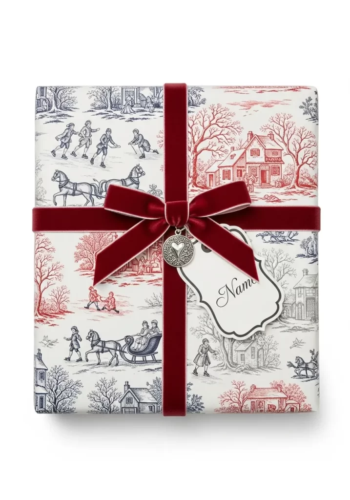 Winter Village Toile Wrap