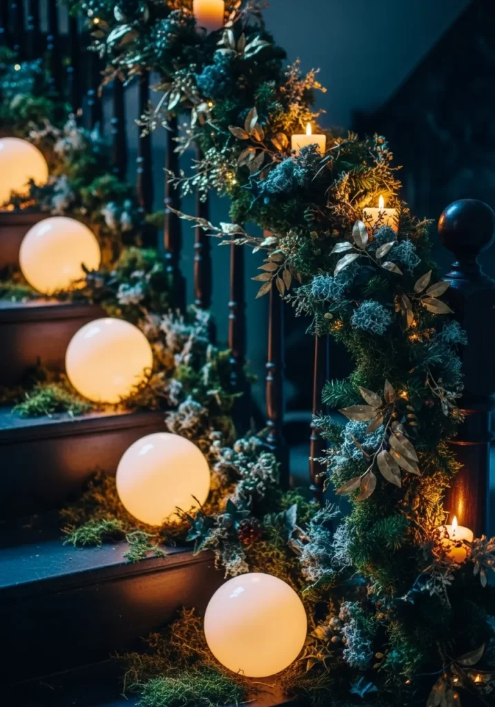 Christmas Stair Decor