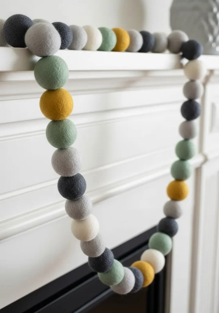 Soft & Modern Felt Ball Garland
