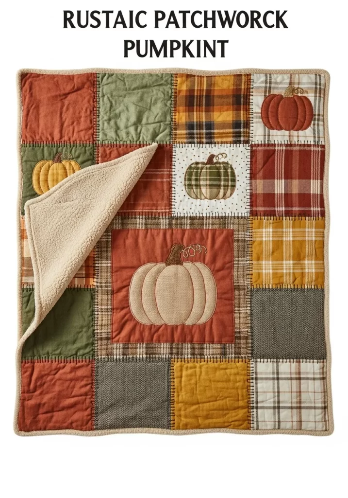 Country Pumpkin Patchwork Quilt