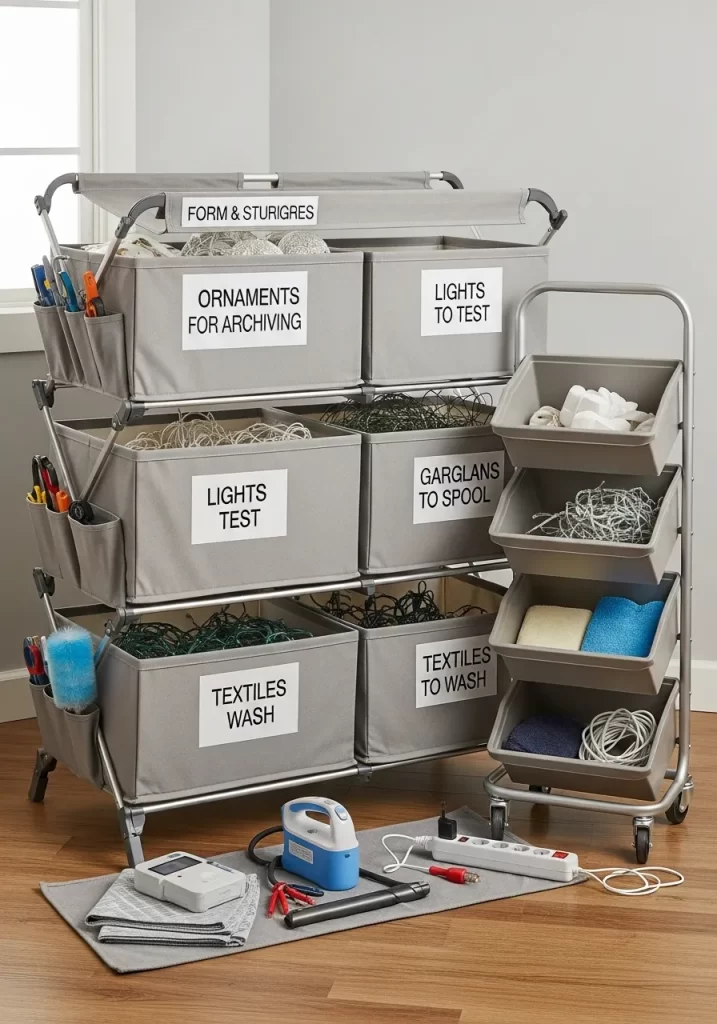 Holiday Takedown Sorting Cart