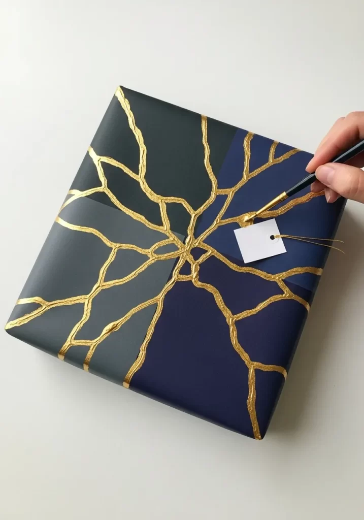 Modern Painted Kintsugi Art