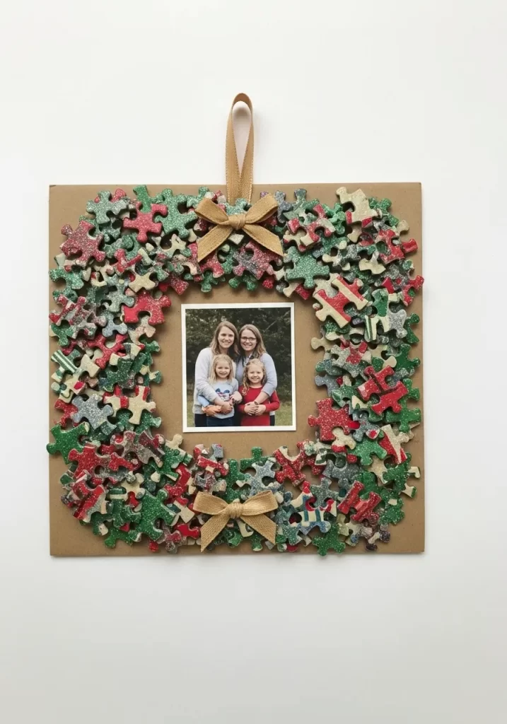Puzzle Piece Wreath Frame