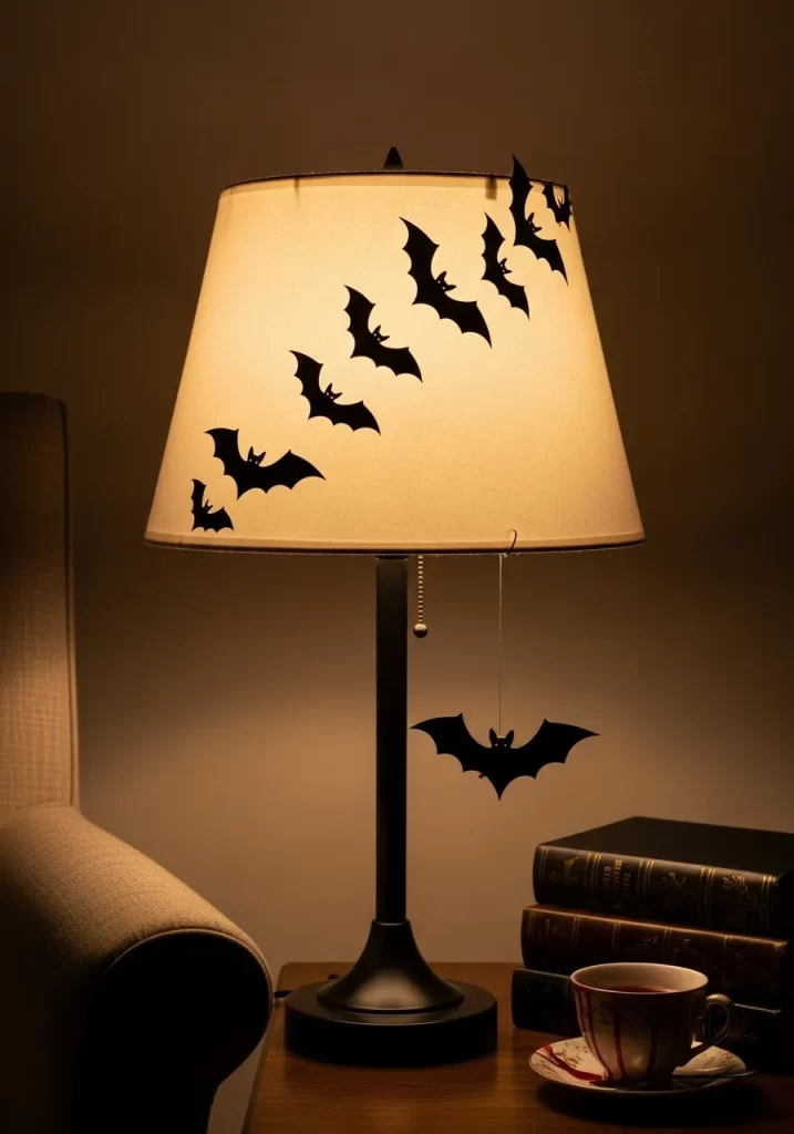 Flying Bat Silhouette Lampshade