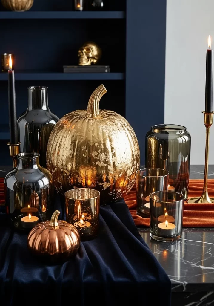 Gilded Pumpkins and Smoked Glass