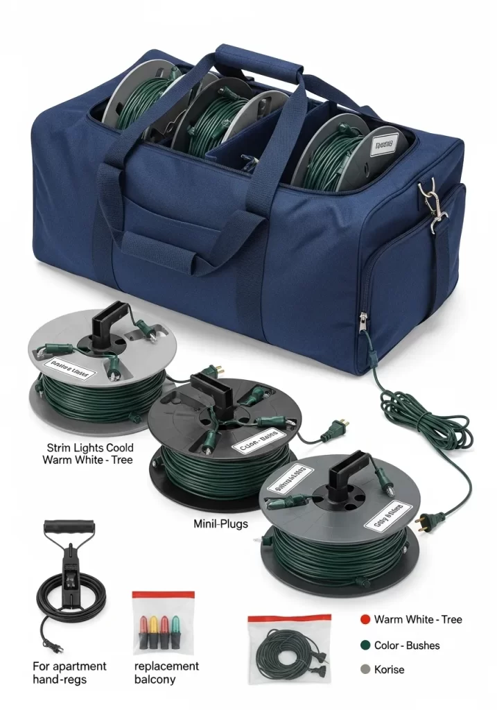 Holiday Light Storage Bag with Reels