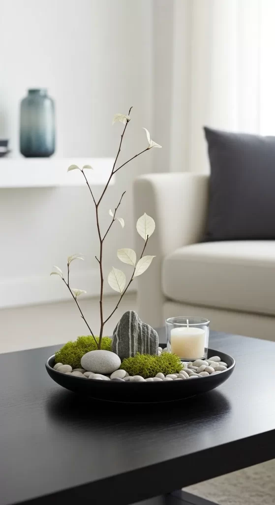 A Modern Zen Table Centerpiece