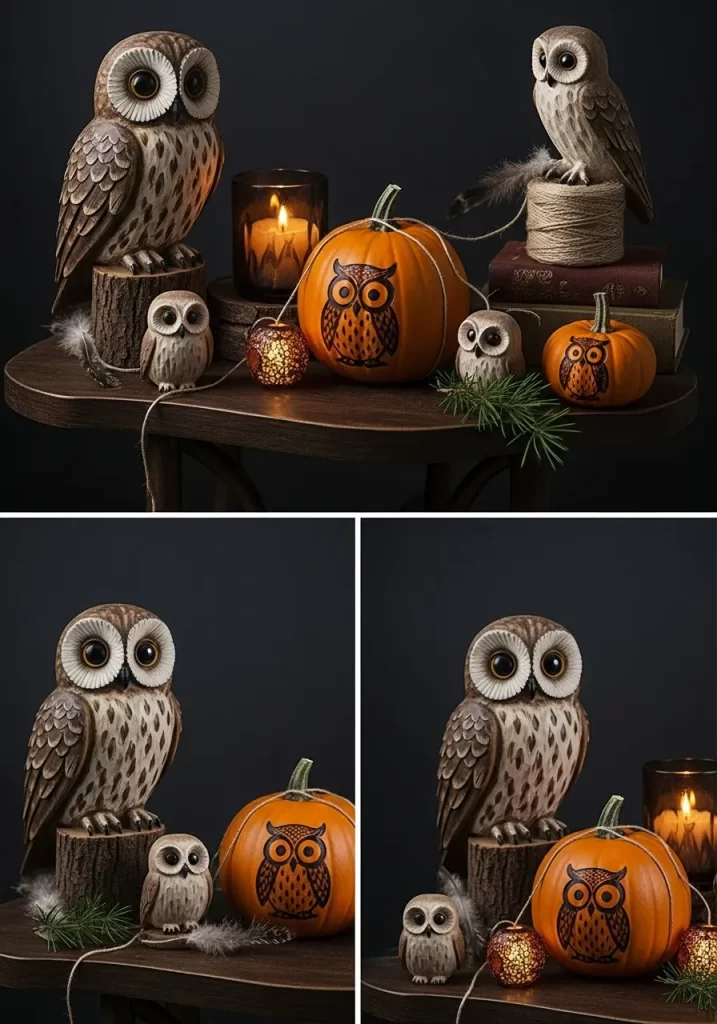 The Wise Old Owls Display
