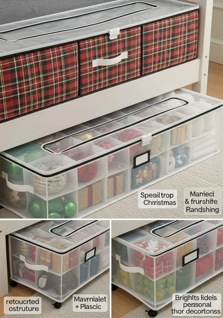 Under-Bed Ornament Organizers