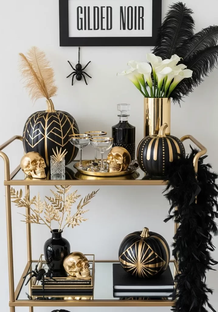 Gilded Noir Bar Cart