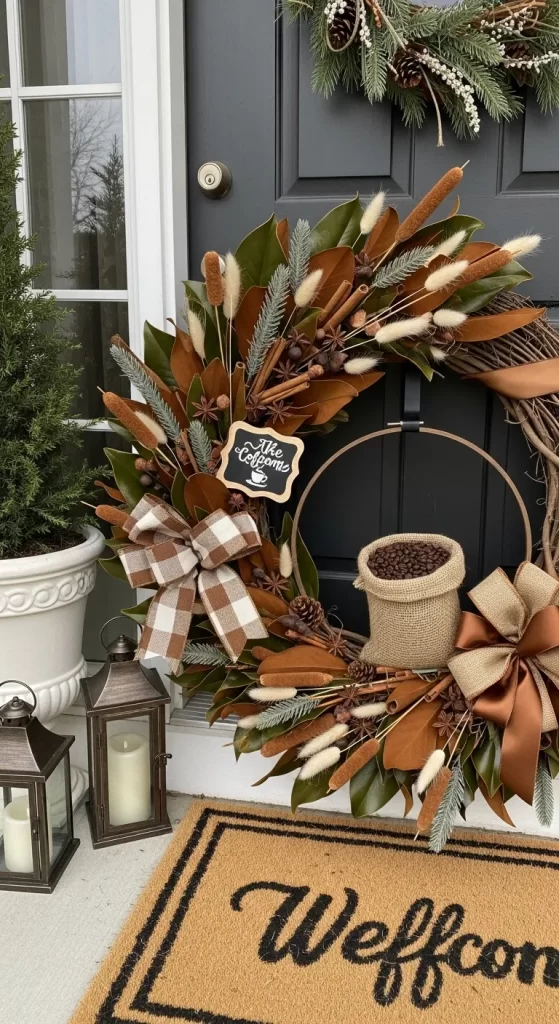 Warm & Cozy Coffee Lover's Wreath