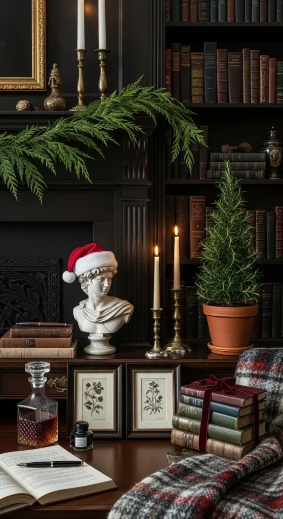 Dark Academia Christmas Decor