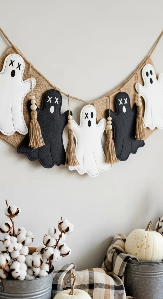 Rustic Stitched Ghost Garland