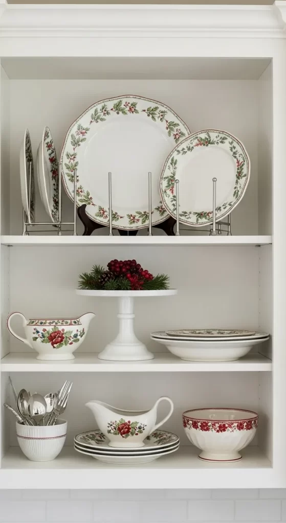 Holiday Dishware Display Cabinet