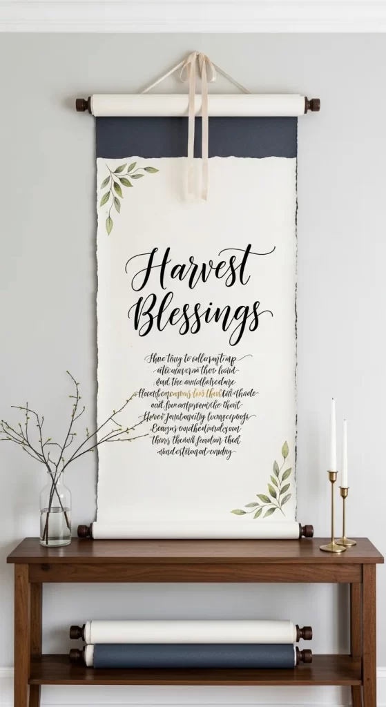 "Harvest Blessings" Wall Scroll