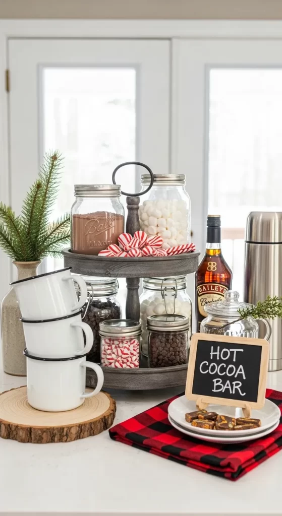 Tiered Tray Hot Chocolate Bar