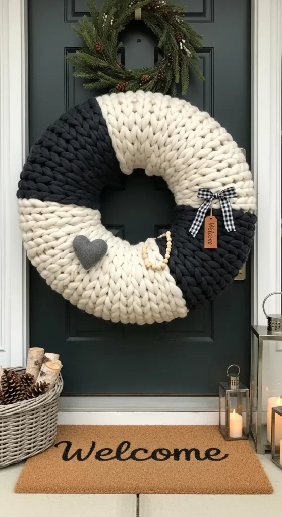 Cozy Chunky Knit Wreath