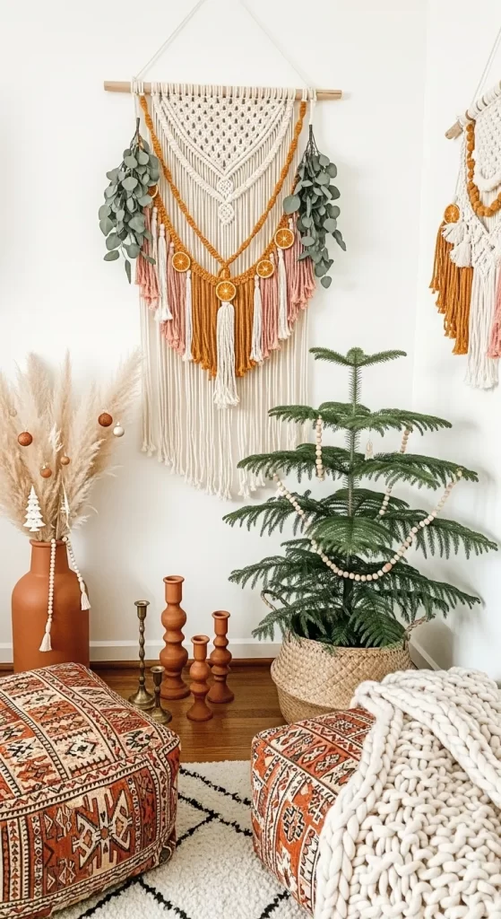 Earthy Bohemian Christmas Accents