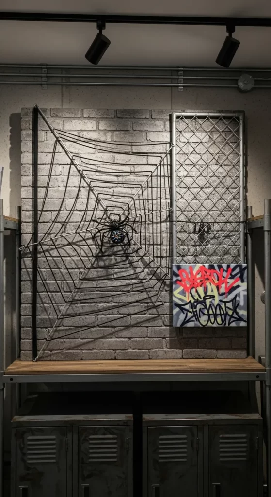 Urban Industrial Web Sculpture