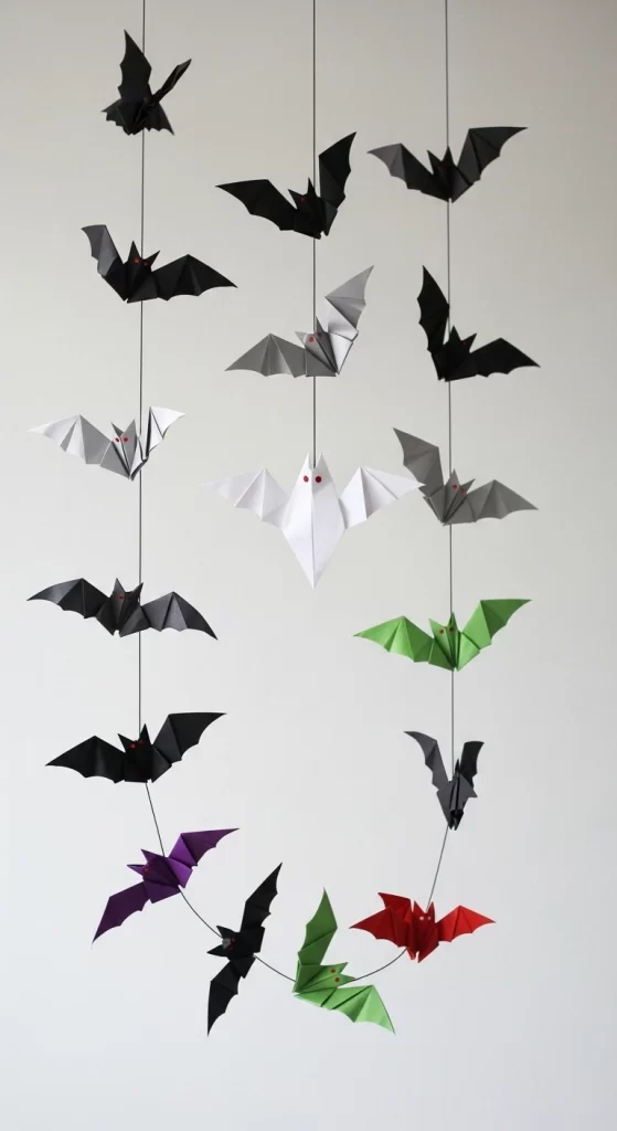 Origami Bat Colony Garland