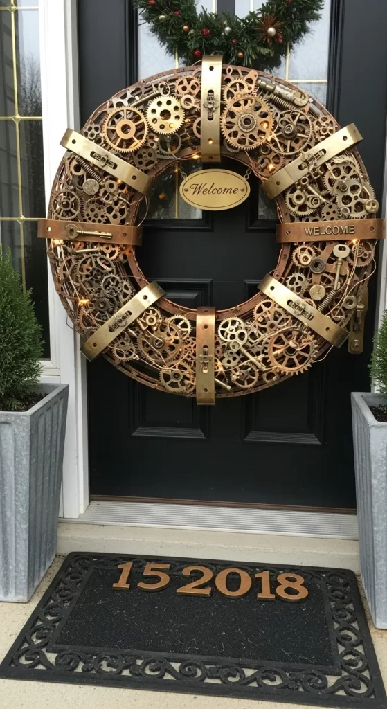 Industrial Steampunk Gear Wreath