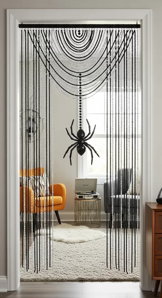 Art Deco Beaded Spider Curtain