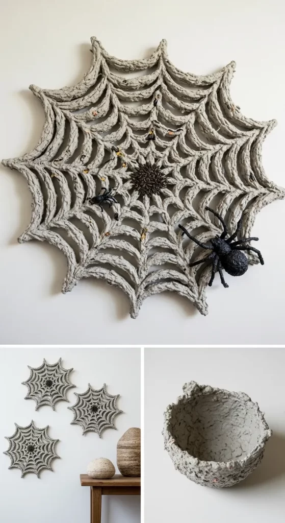 Textured Papier-Mâché Web Craft