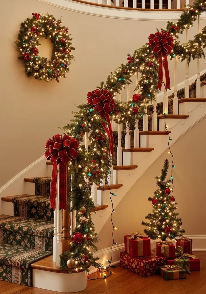 Classic Christmas Staircase