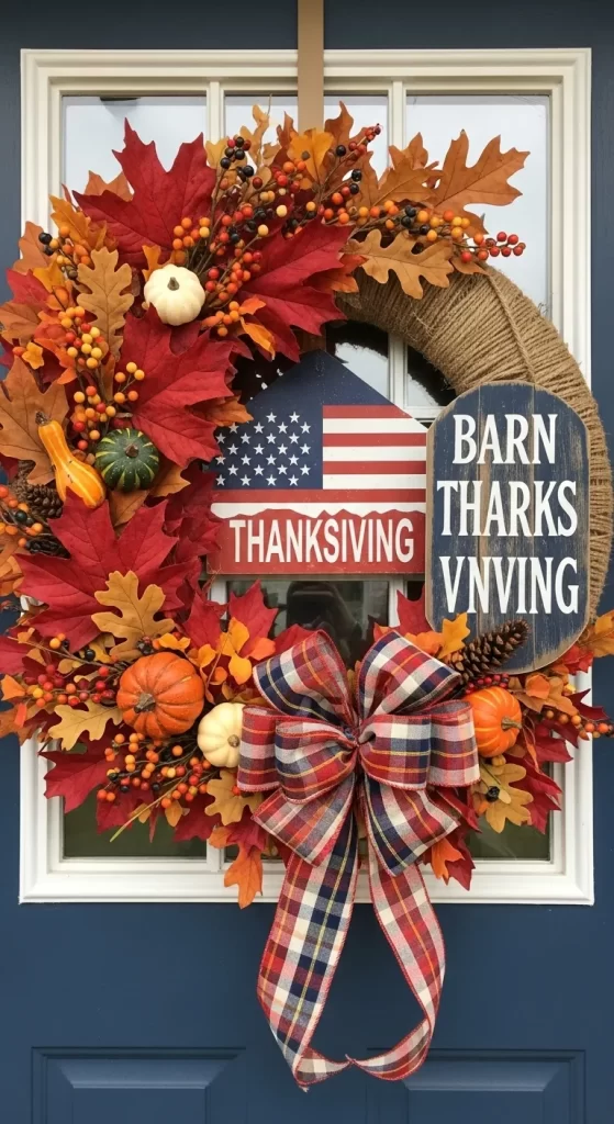 A Patriotic Harvest Wreath