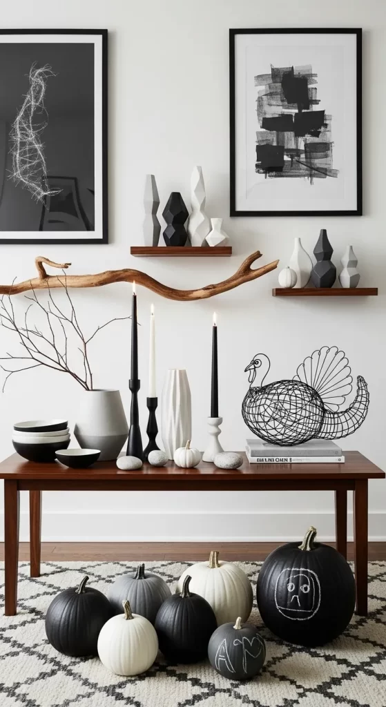 The Sculptural Monochrome Mantel