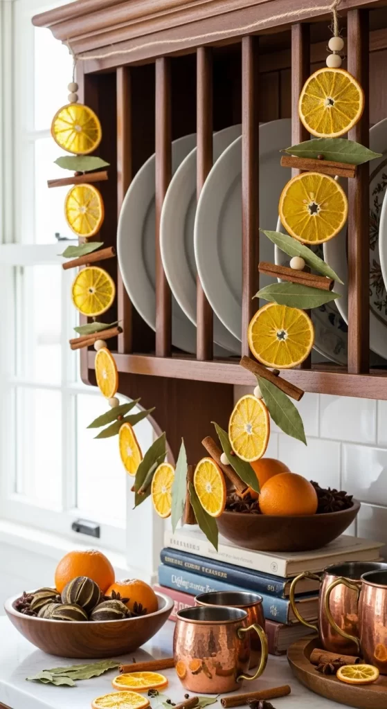 Aromatic Dried Orange Slice Garland