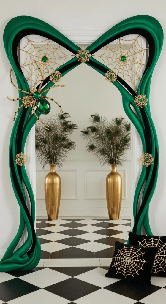 Opulent Peacock Mirror Frame