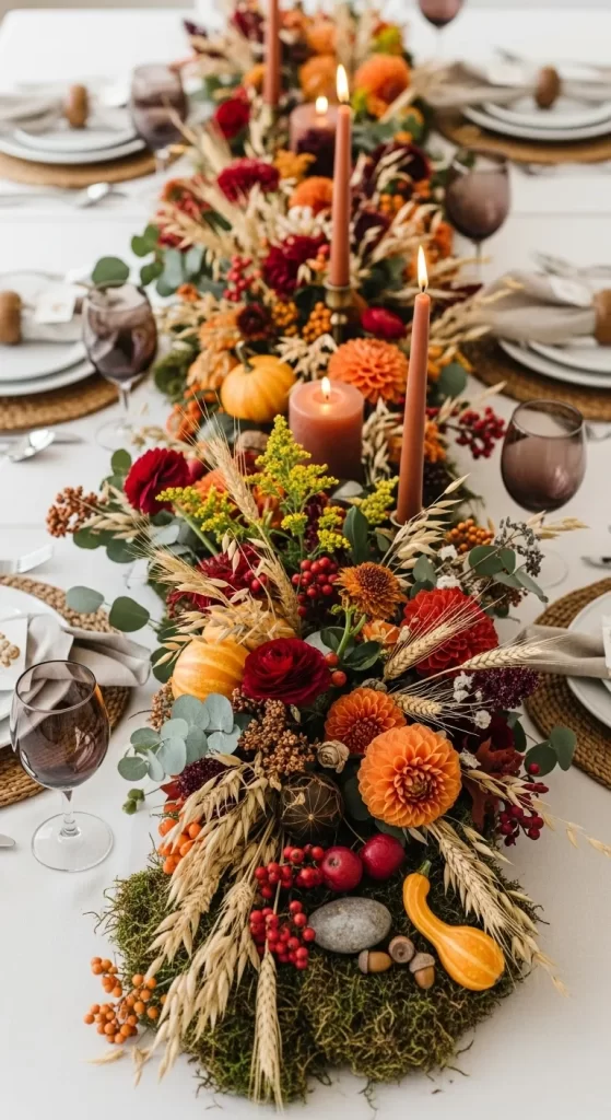  A Floral and Wheat Arrangement