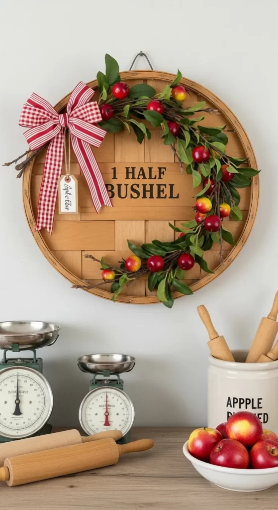 Farmhouse Bushel Basket Wreath