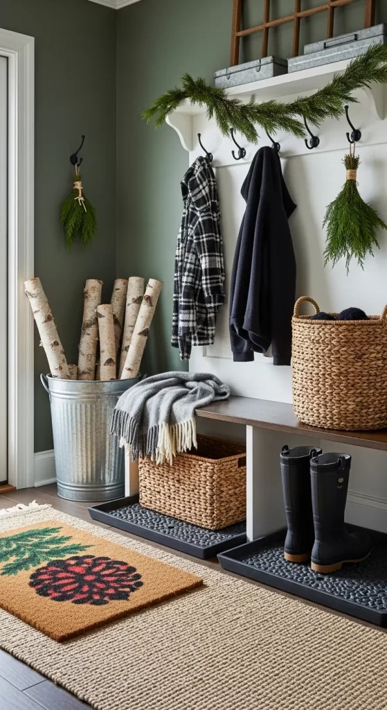 Understated Entryway Greenery