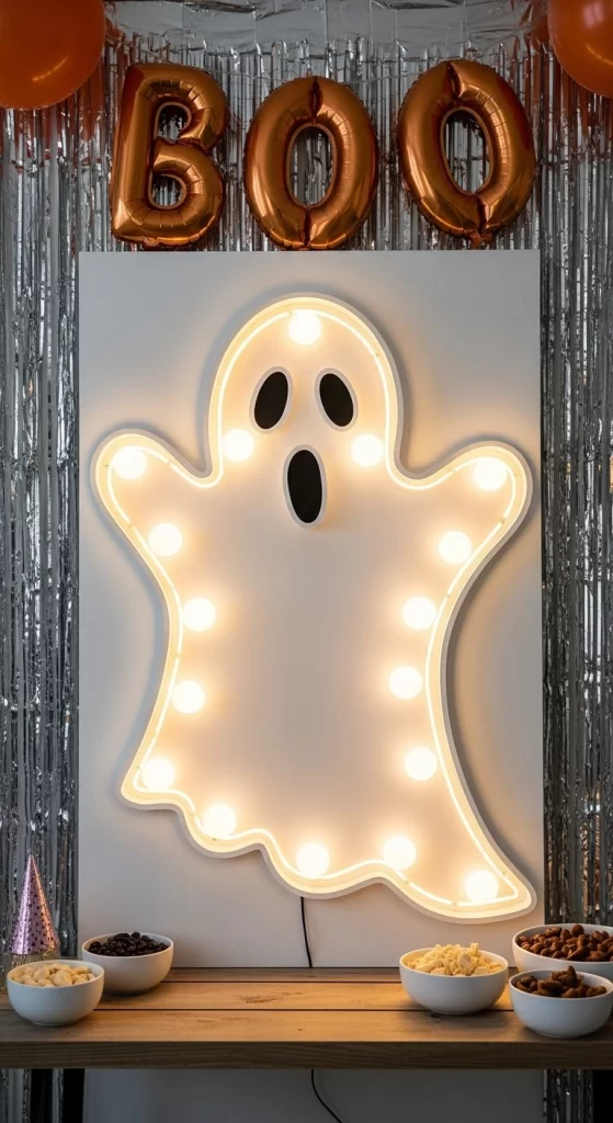 Retro Ghost Marquee Sign