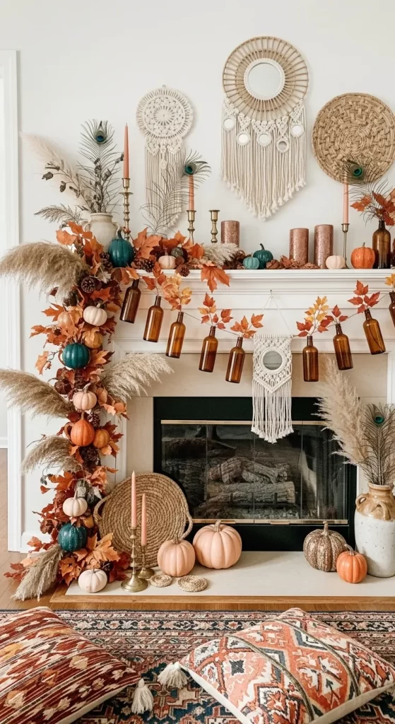The Boho Autumn Mantel