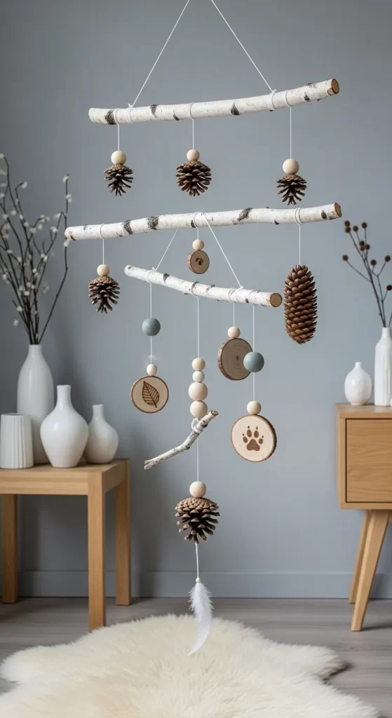 Woodland Birch Branch Mobile