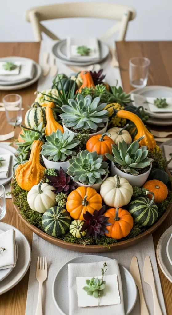 Succulent Harvest Table Runner