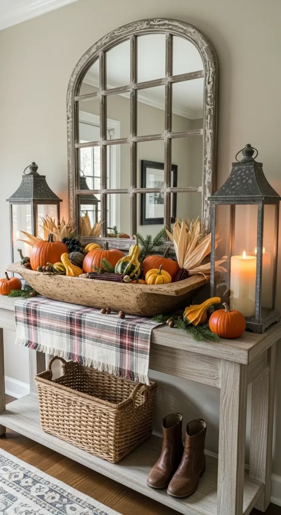 Rustic Dough Bowl Display