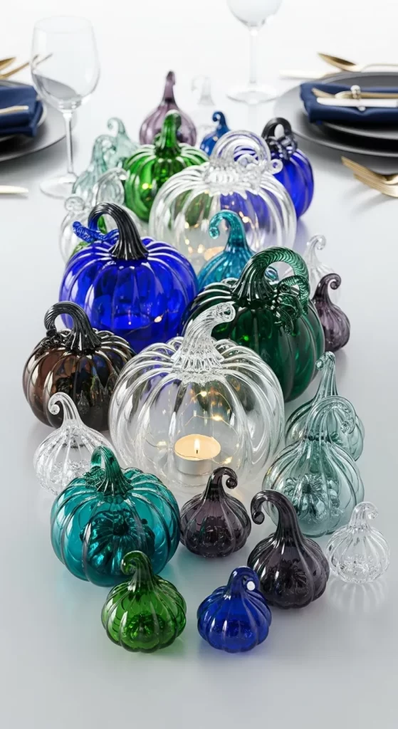 The Jewel Tone Glass Pumpkins