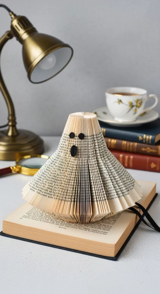 Literary Ghost from Folded Book Pages