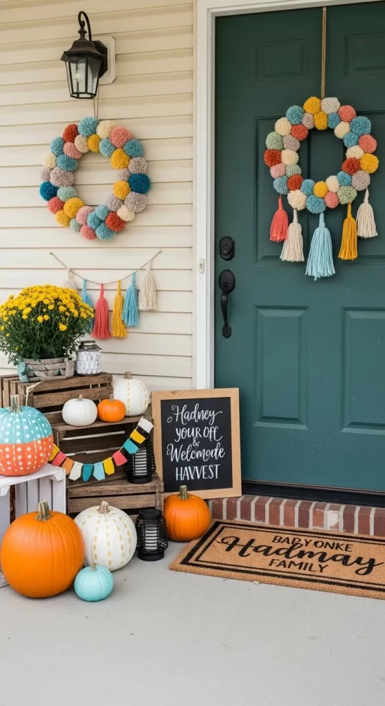 Playful Pom-Pom Wreaths