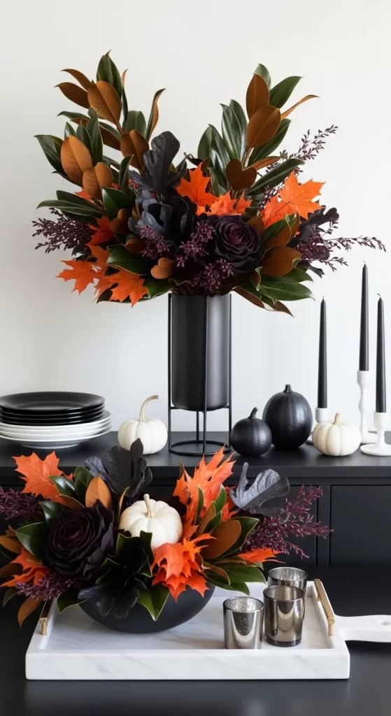 The Modern Black and Orange Centerpiece